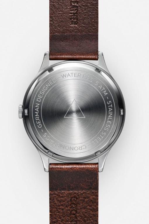 CRONOMETRICS Architect L9 stainless steel watch (back view)