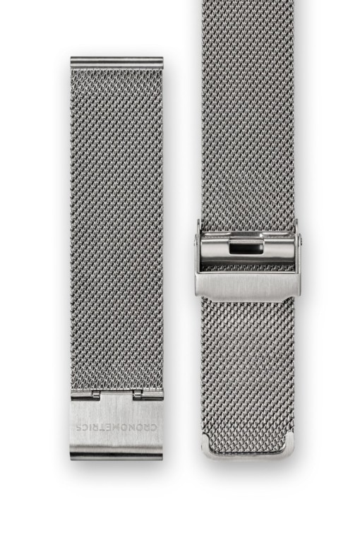 The CRONOMETRICS stainless steel Milanese strap