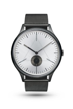 CRONOMETRICS Architect S16 gunmetal / chrome watch (front view)