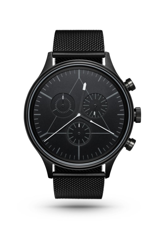 CRONOMETRICS Engineer black watch (front view)